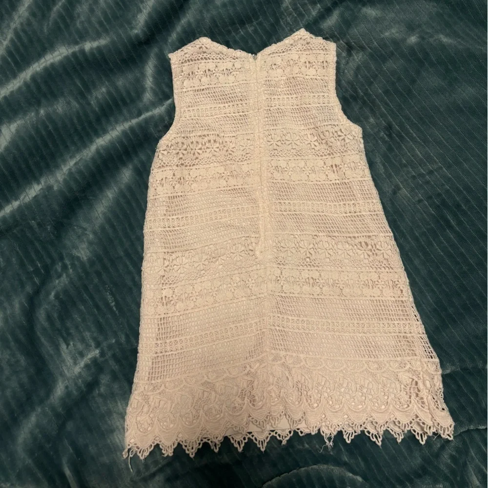 FOUGER USA lace beaded collar top